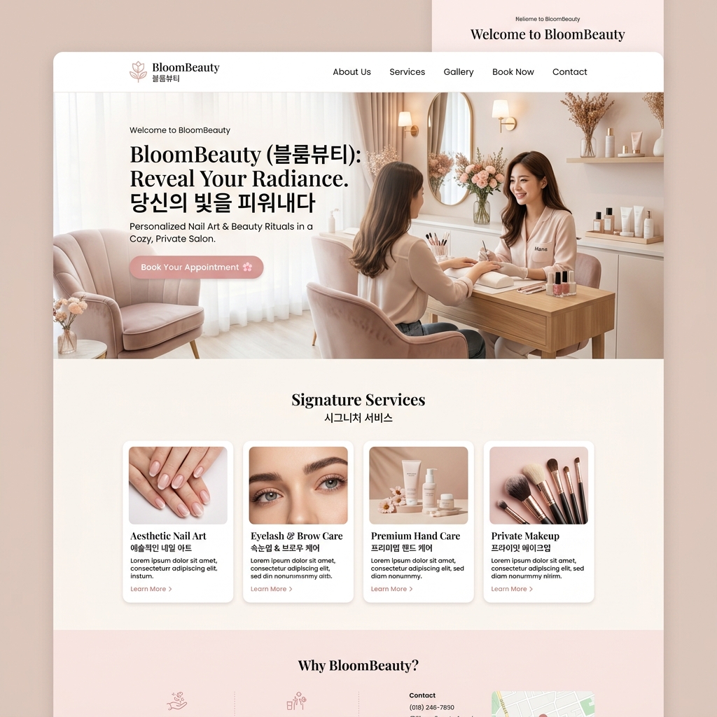 블룸뷰티 (BloomBeauty) 레이아웃 프리뷰